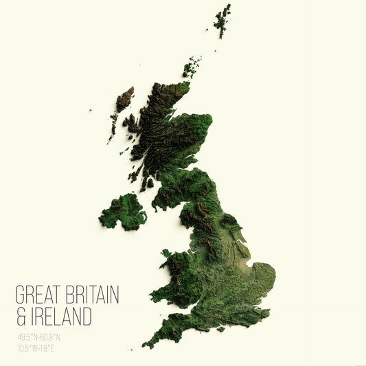 Great Britain & Ireland | 2D Satellite
