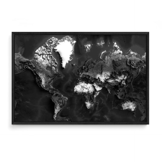 World Map | 2D Black & White