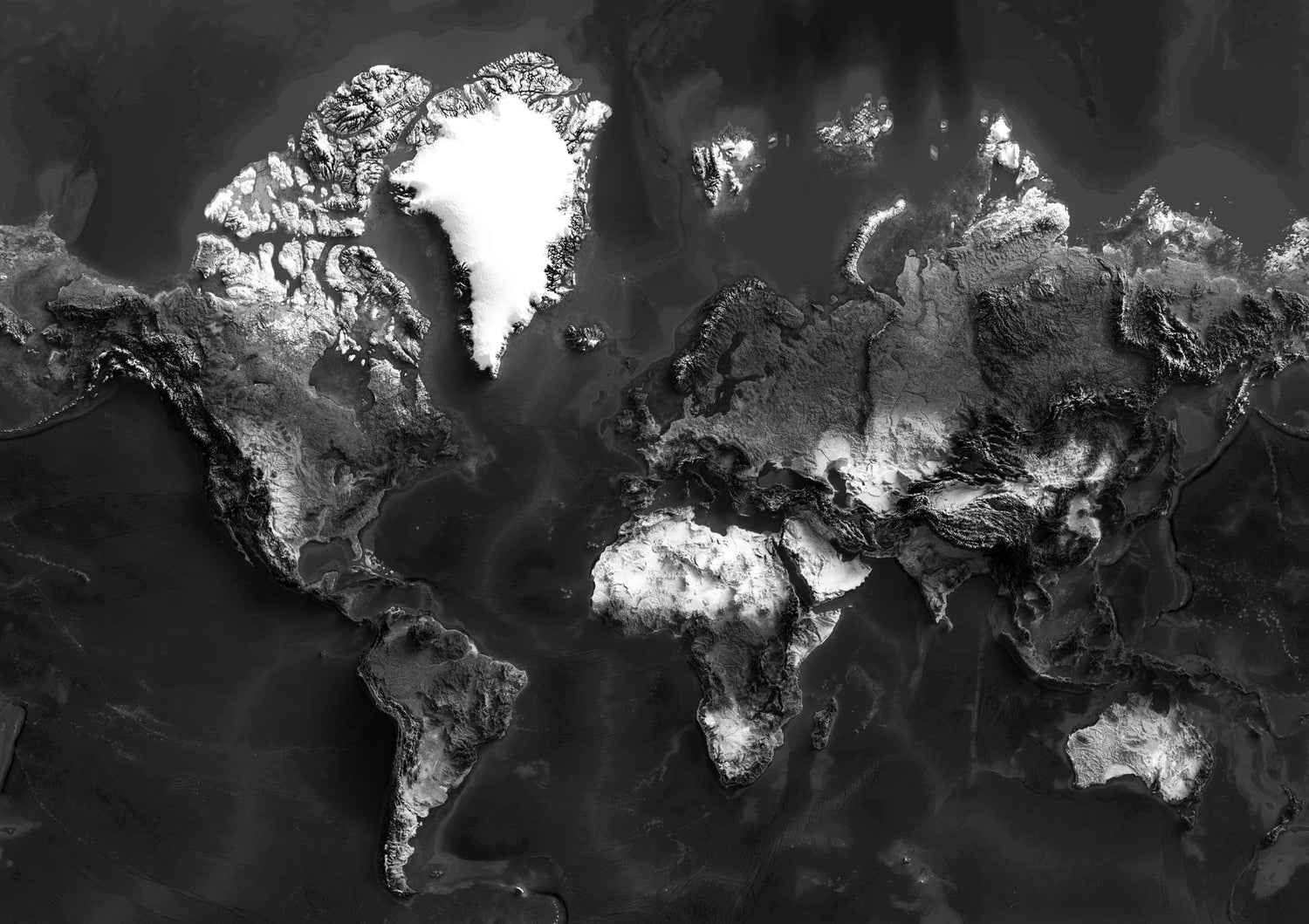 Shaded Relief Maps (Black & White)