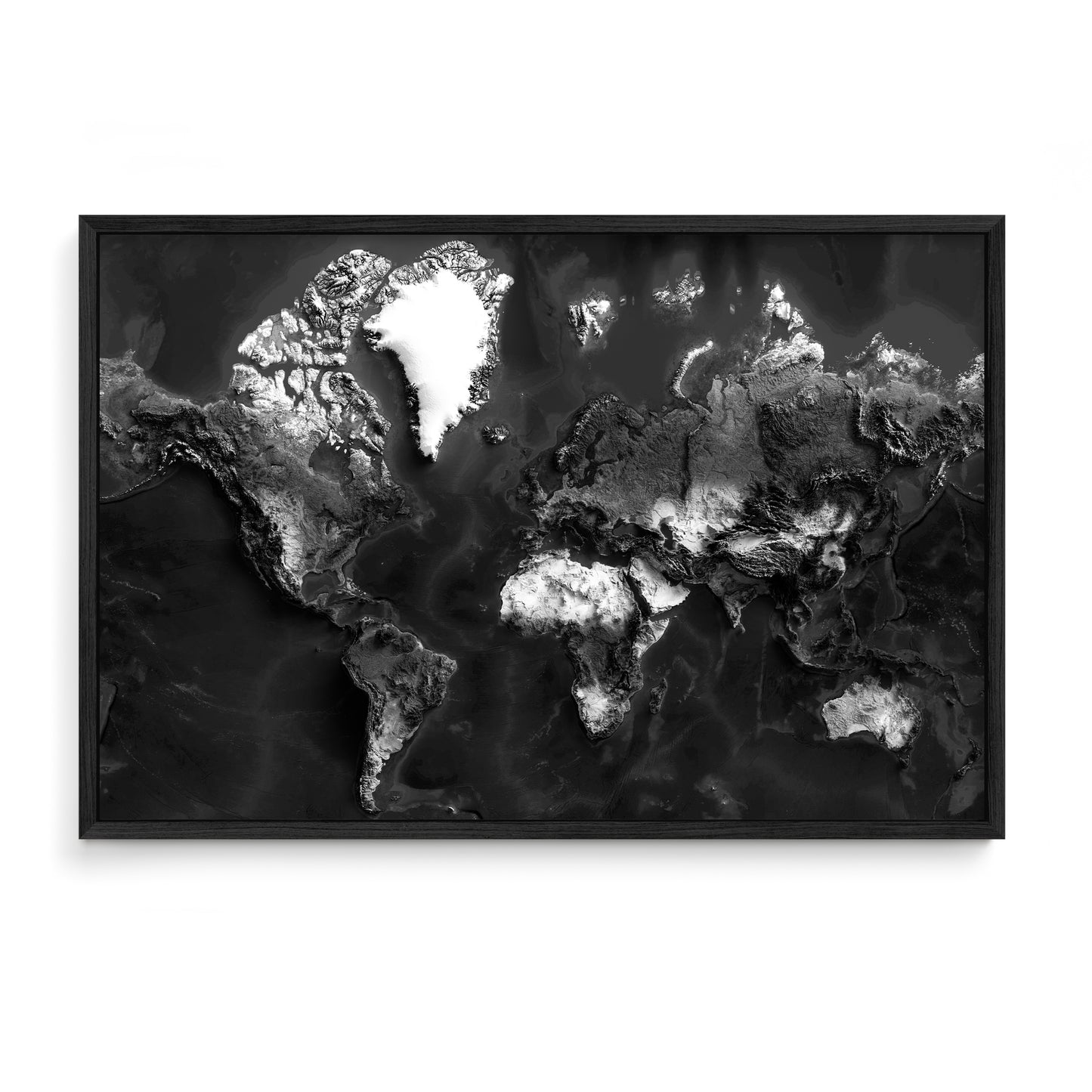 World Map | 2D Black & White