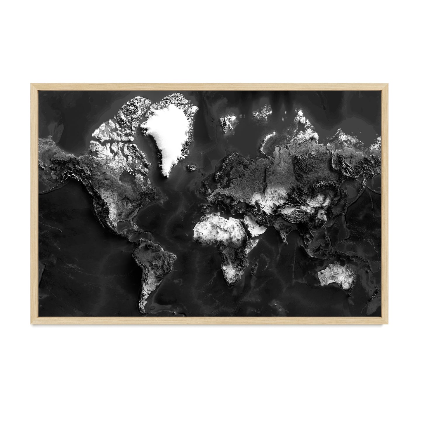 World Map | 2D Black & White