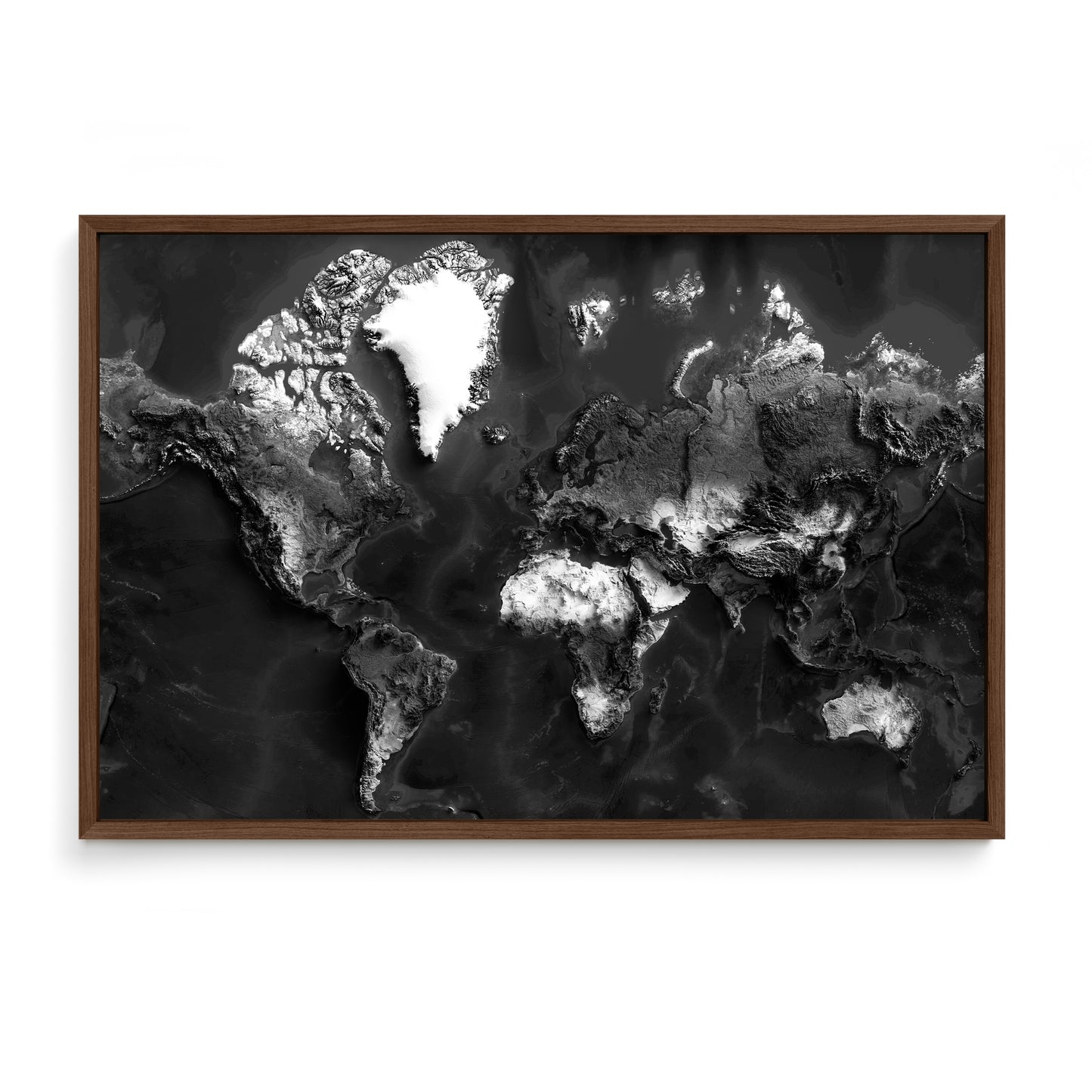 World Map | 2D Black & White